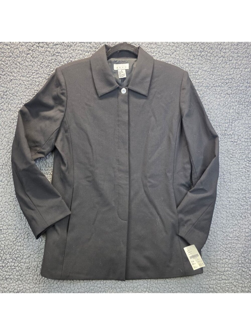 Gett Wool Jacket M Black Long Sleeves Quiet Luxury Whimsygoth Office Corpcore